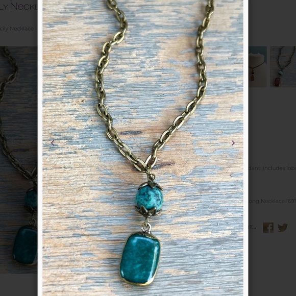 Bohemian “ Sicily 2 “ Boho Adjustable Chain Link Necklace with Drop Pendant R3A - Picture 1 of 3